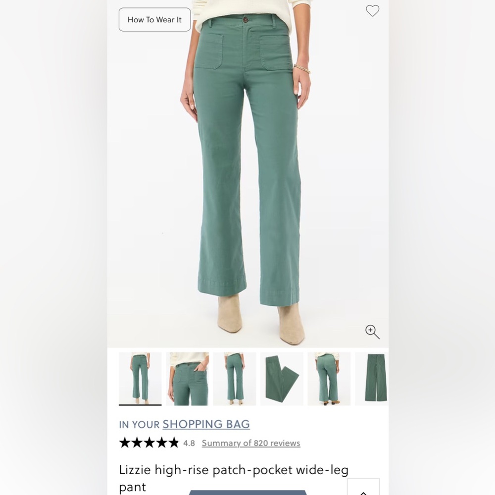 Jcrew Lizzie Pocket Pant